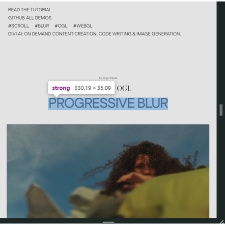 Progressive Blur